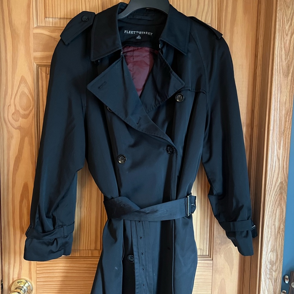 Fleet Street Women's Black Trench Coat